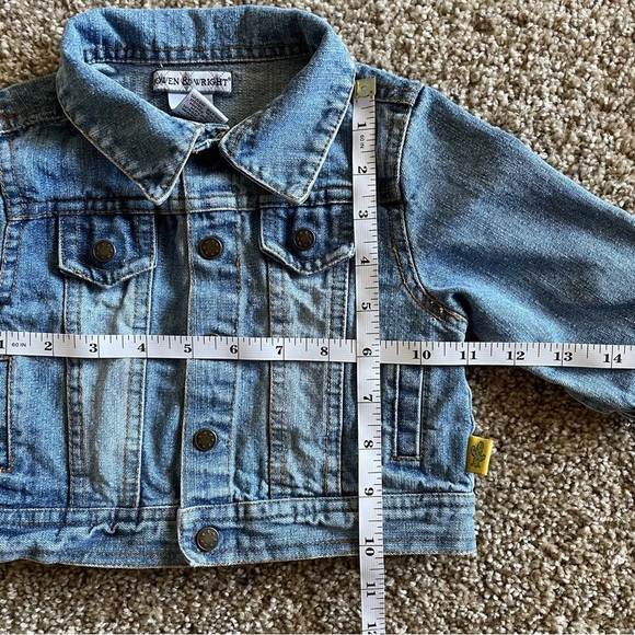 Bowen & Wright Denim Jacket Baby Girl Boy 12 Months Blue Cotton Vintage - Picture 15 of 16